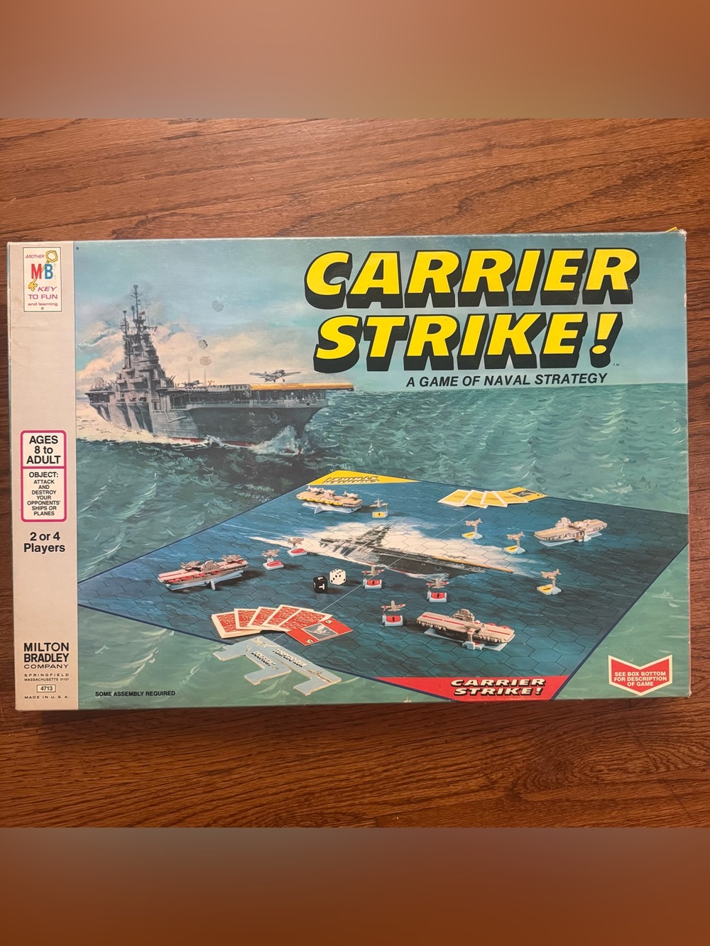 CARRIER STRIKE VINTAGE BOARD GAME #4713 MILTON BRADLEY 1977 USA MILITARY NAVAL -